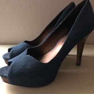 Nine West denim high heels.
